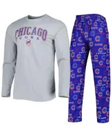 Men's Concepts Sport Navy/Gray New York Yankees Breakthrough Long Sleeve T- Shirt & Pants Sleep Set