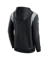 Men's Nike Black Philadelphia Eagles Sideline Athletic Stack Performance Pullover Hoodie Size: Medium