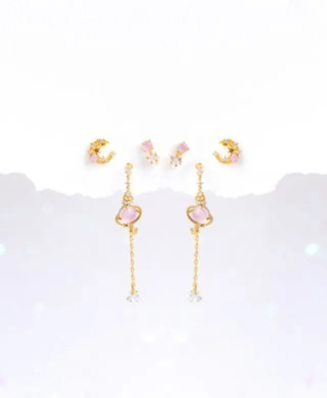 Pink Jupiter Earring Set – Malibu Fox Boutique