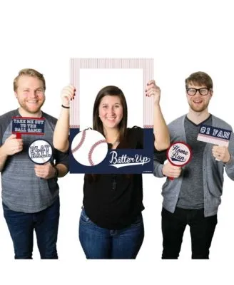 Big Dot of Happiness Batter Up - Baseball - Baby Shower or Birthday Party 4x6 Picture Display - Paper Photo Frames - Set of 12