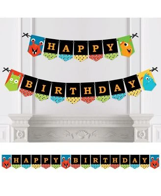 Monster Bash - Little Monster Bunting Banner - Party Decorations Happy Birthday