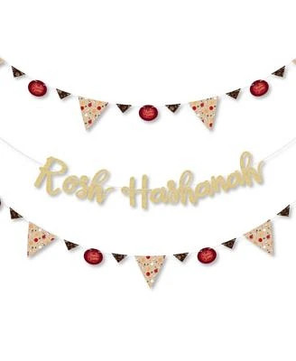 Rosh Hashanah - Letter Banner Decor - 36 Cutouts & Gold Glitter Rosh Hashanah