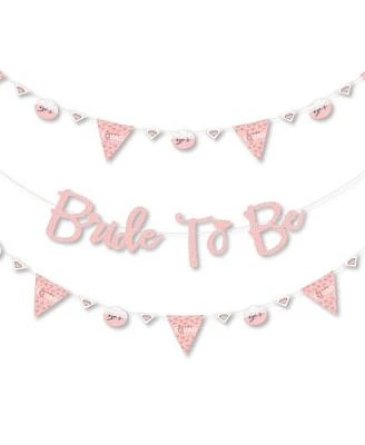 Bride Squad - Rose Gold Bachelorette Party Letter Banner Decor - Bride to Be