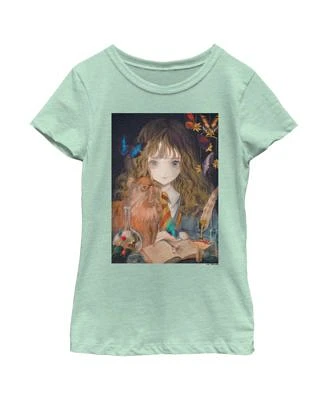 Girl's Harry Potter Hermione and Crookshanks Child T-Shirt