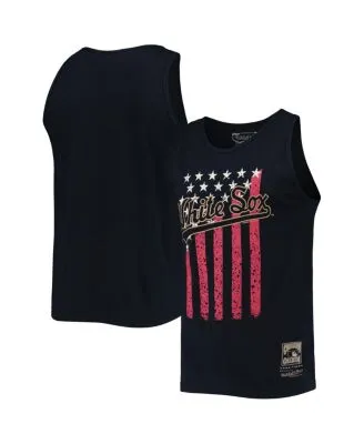 Men's Mitchell & Ness Navy Chicago Cubs Cooperstown Collection Stars and Stripes Tank Top Size: Extra Large