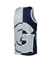 Men's Mitchell & Ness Dwyane Wade Blue/Gold Marquette Golden Eagles  Sublimated Player Tank Top