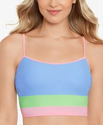Juniors' Colorblocked Longline Bikini Top, Created for Macy's