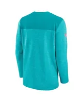 Men's Nike Aqua Miami Dolphins Performance Sideline Lockup Full