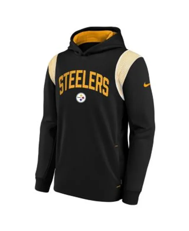 Men's Nike Black Pittsburgh Steelers Sideline Club Fleece Pullover Hoodie Size: Small