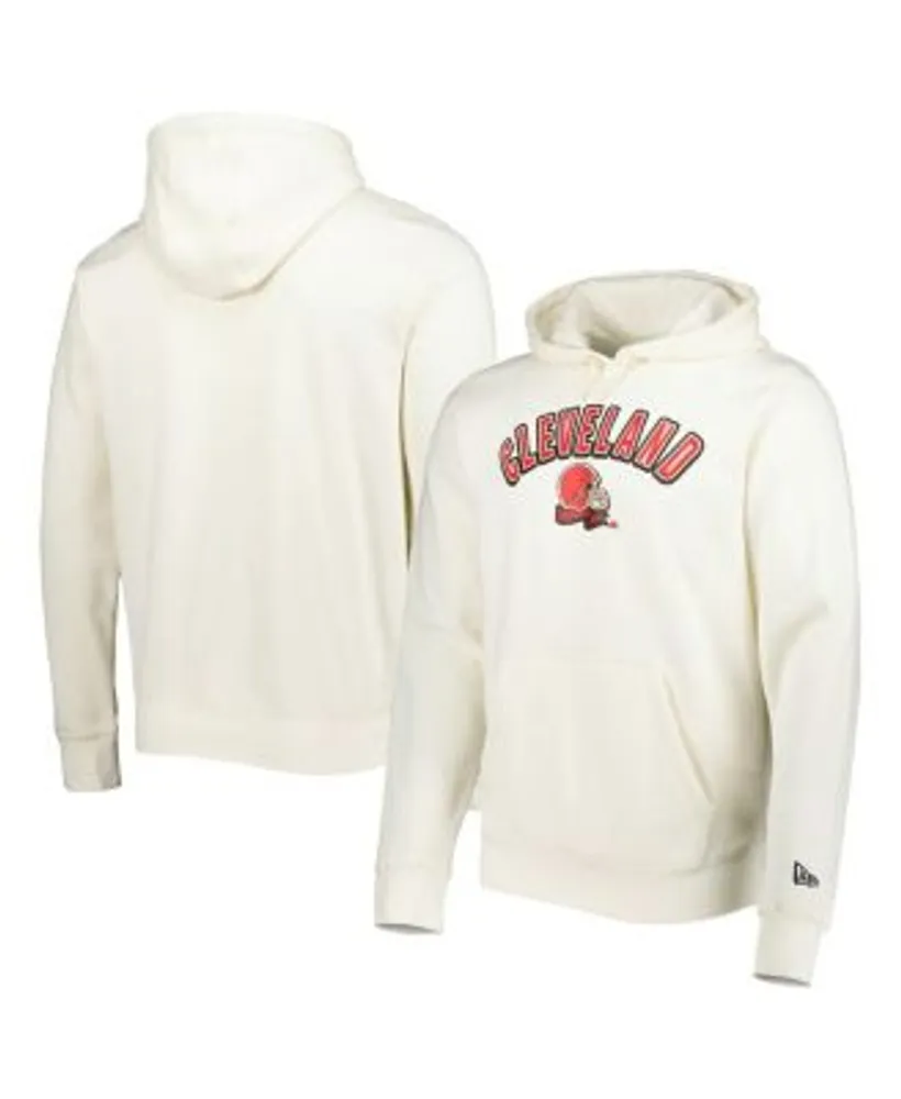 New Era Men's Cream Cleveland Browns Sideline Chrome Pullover