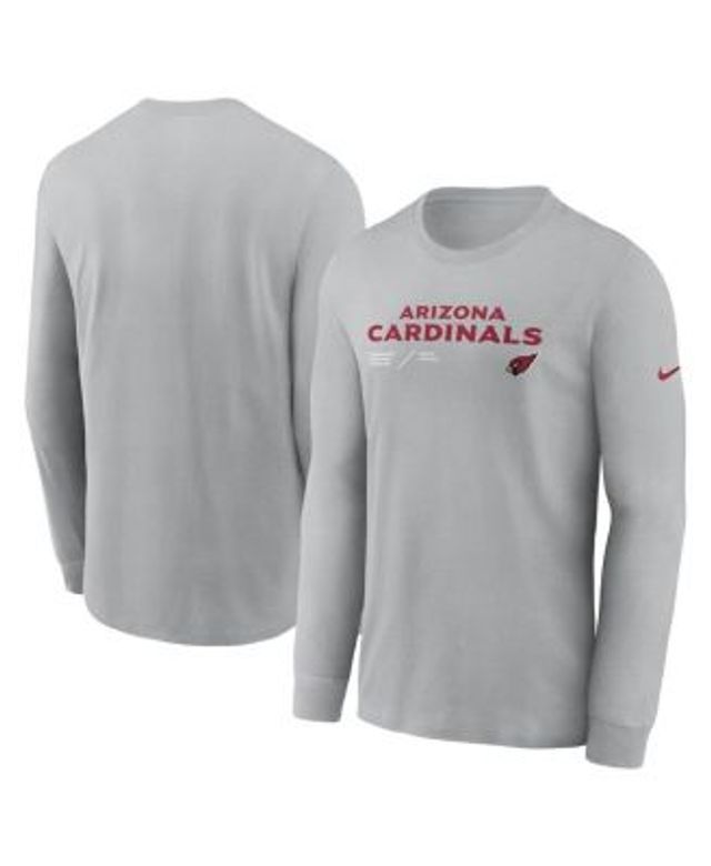 Nike Men's Dri-Fit Sideline Team (NFL Arizona Cardinals) Long-Sleeve T-Shirt in Grey, Size: 2XL | 00LX06G9C-0BI