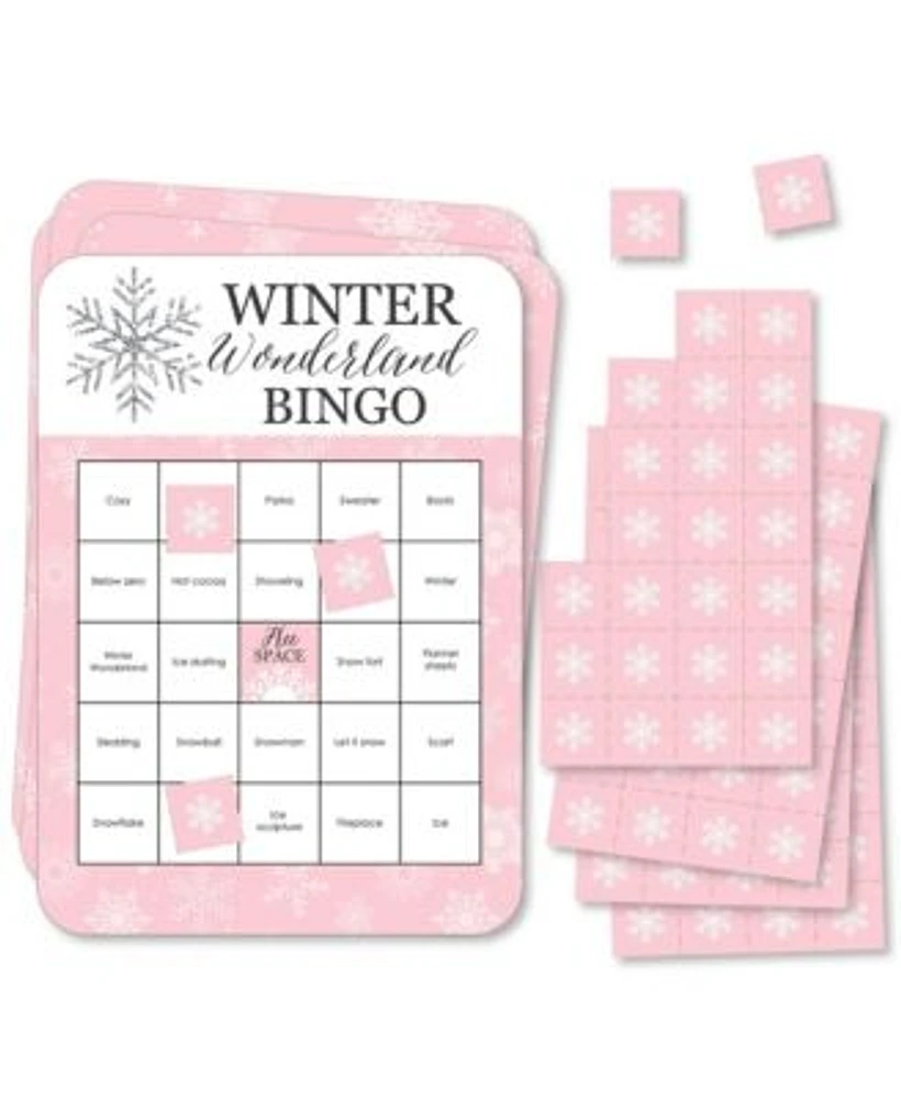 Big Dot of Happiness Pink Winter Wonderland - Bingo Cards & Markers  Snowflake Party Bingo Game 18 Ct | The Shops at Willow Bend