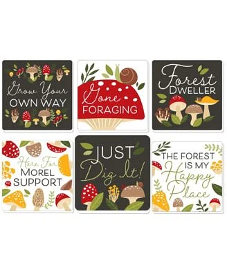 Wild Mushrooms - Funny Red Toadstool Party Decorations - Drink Coasters Set of 6