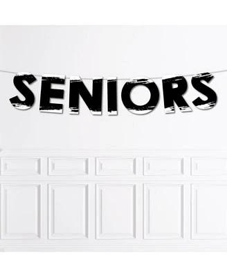 Black & White Senior Night High School Sports & Graduation Outdoor Letter Banner