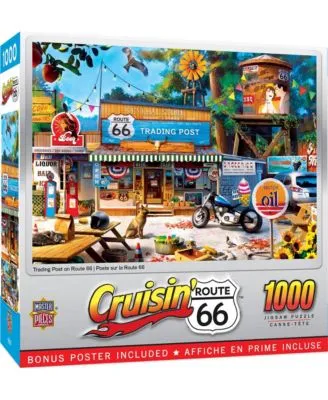 Cruisin' Route 66 - Trading Post on Route 66 1000 Piece Puzzle