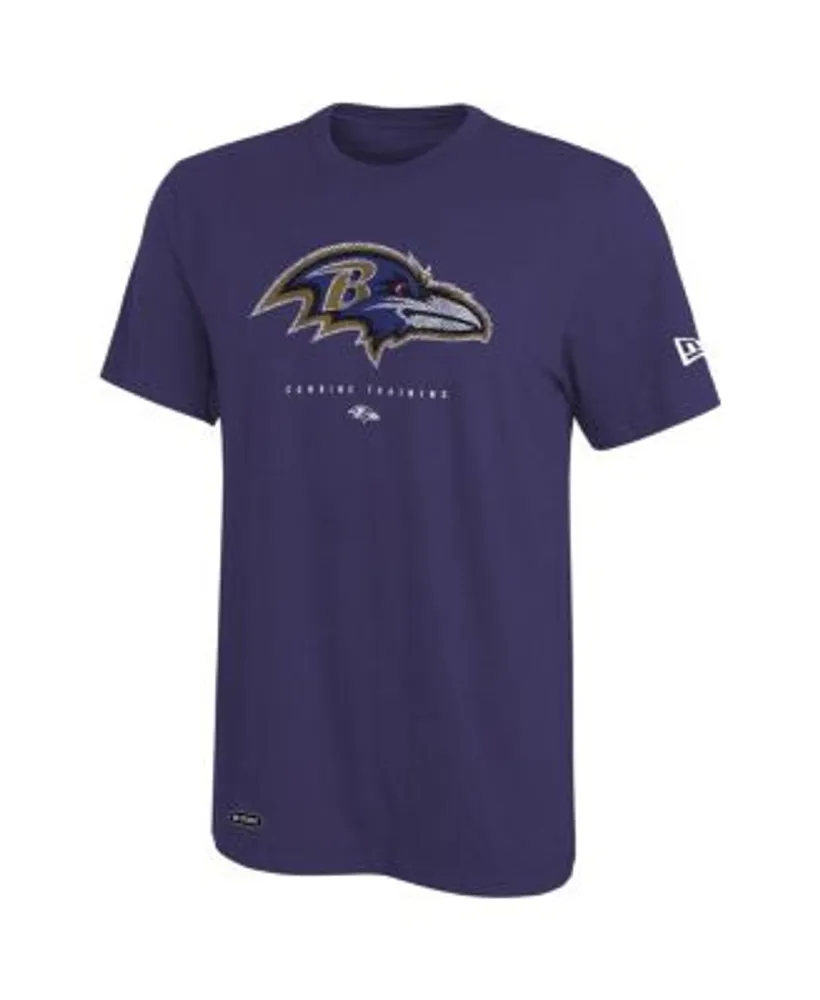 New Era Men's Heathered Gray Baltimore Ravens Combine Authentic Game on T-Shirt