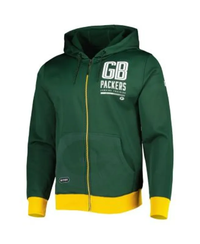 Green Bay Packers New Era Combine Authentic Drop Back Full-Zip Hoodie -  Green