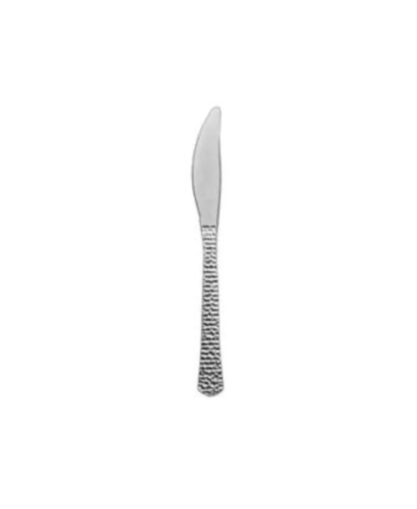 Silver Plastic Disposable Steak Knives-360 Per Case