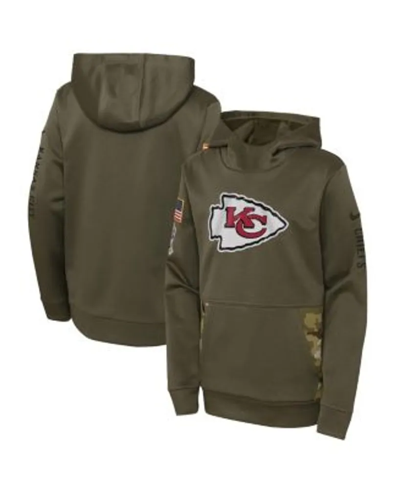 Nike Youth Boys Olive Kansas City Chiefs 2022 Salute To Service Performance Pullover  Hoodie