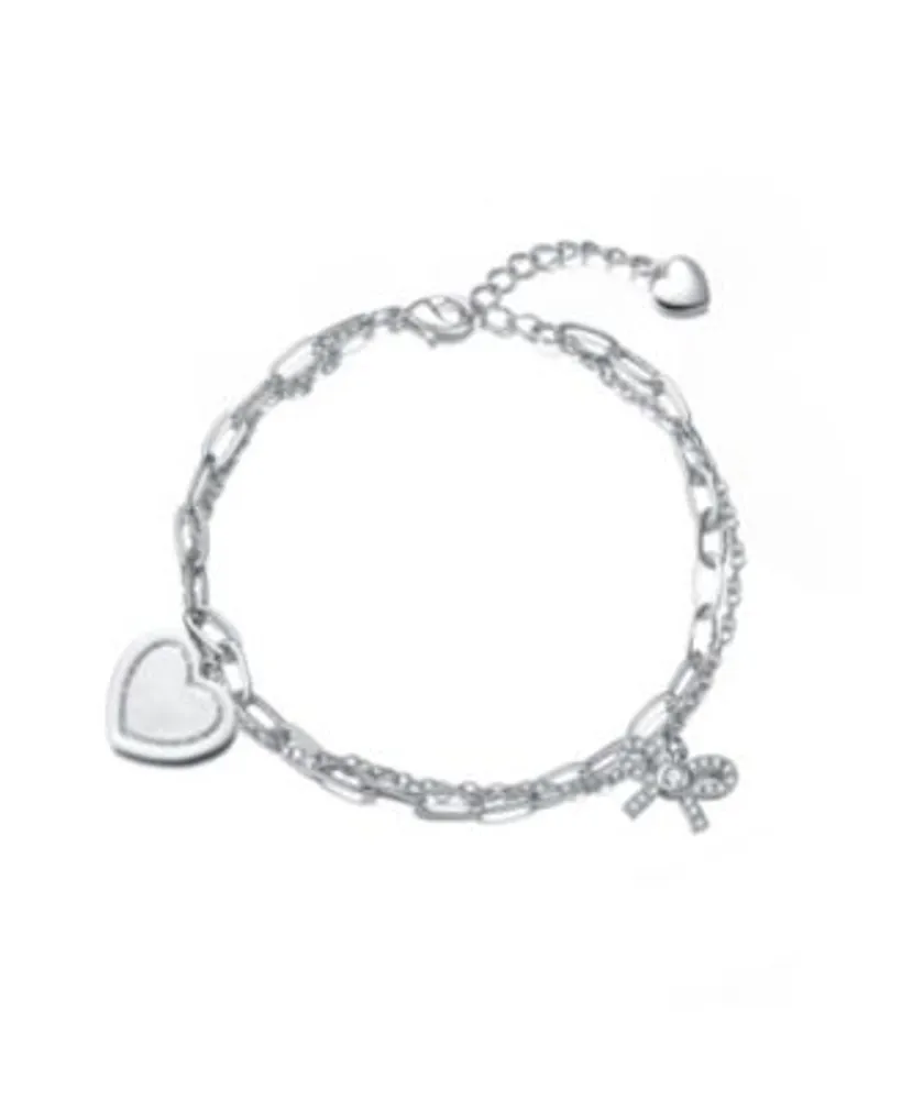 Sterling Silver Bracelet Silver Plated Heart Bracelet Heart 