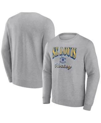 Men's adidas Heathered Gray St. Louis Blues Vintage Pullover Sweatshirt