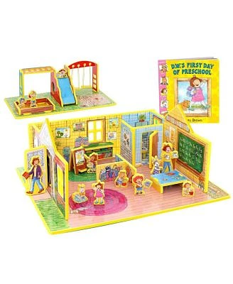 D.W.'s First Day of Preschool 3D Puzzle - Book and Toy Set - 3 in 1 - Book, Build, and Play