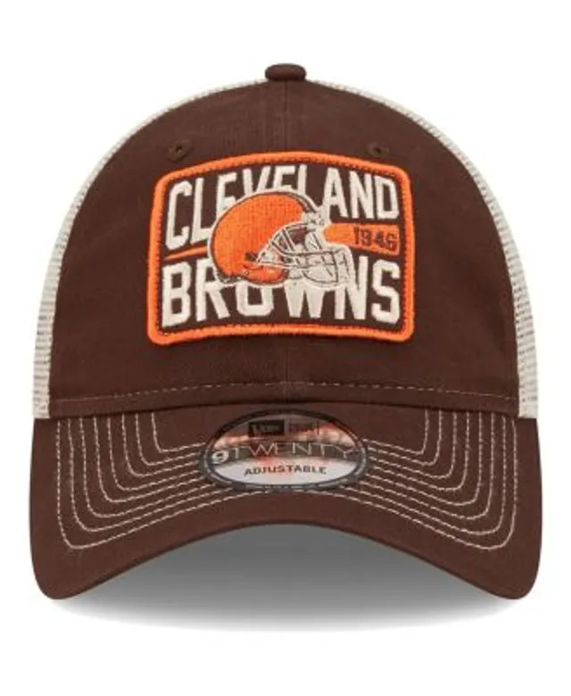 Men's New Era Camo/Olive Cleveland Browns Trucker 9FIFTY Snapback Hat