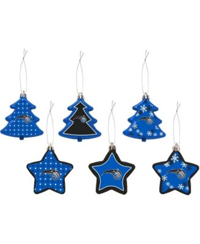 Dallas Cowboys Six-Pack Shatterproof Tree And Star Ornament Set