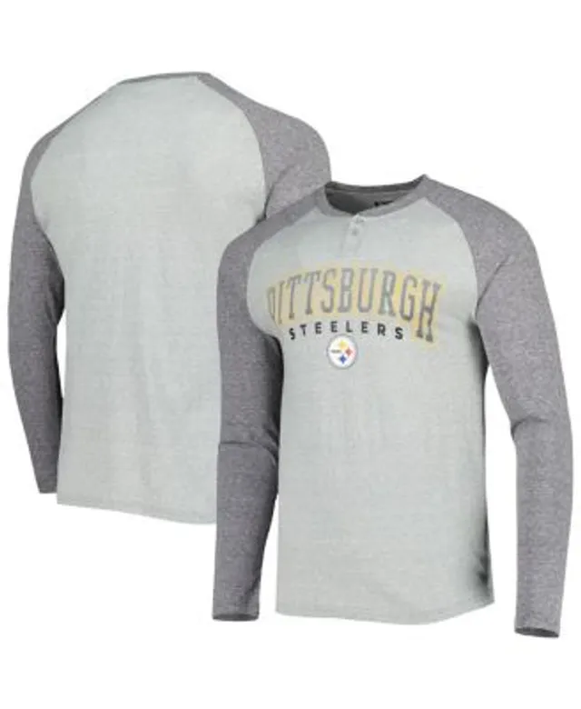 Men's MSX by Michael Strahan Gray Pittsburgh Steelers Resolution Tie-Dye  Raglan T-Shirt