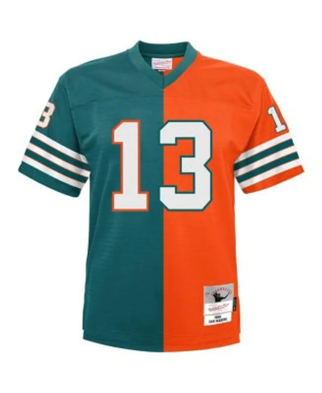 Mitchell & Ness Men's Mitchell & Ness Dan Marino Orange Miami Dolphins  Tie-Dye Retired Player Name Number T-Shirt