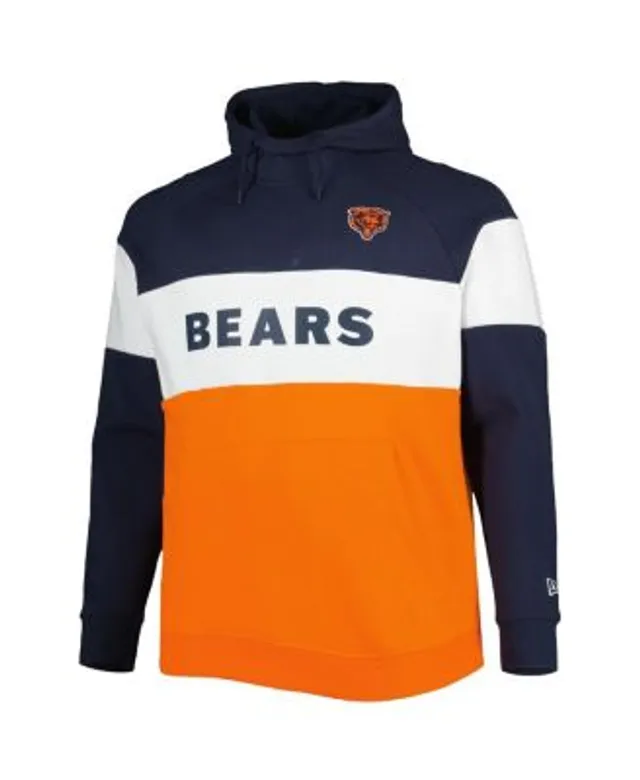 Men's New Era Orange Chicago Bears Throwback Raglan Long