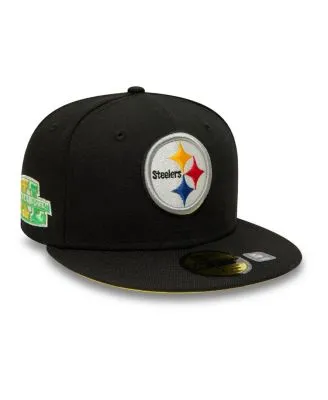 New Era Pittsburgh Steelers Mens Black Super Bowl XL Side Patch 59FIFTY Fitted  Hat