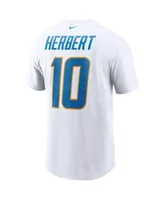 Justin Herbert Los Angeles Chargers Fanatics Branded Big & Tall Player Name  & Number T-Shirt - Powder Blue