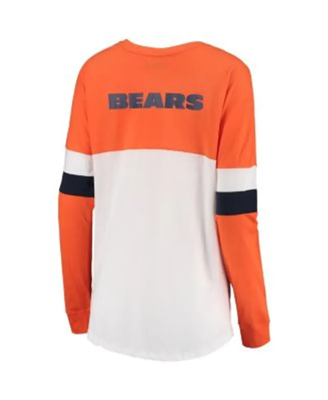 Women's New Era Navy Chicago Bears Raglan Lace-Up T-Shirt