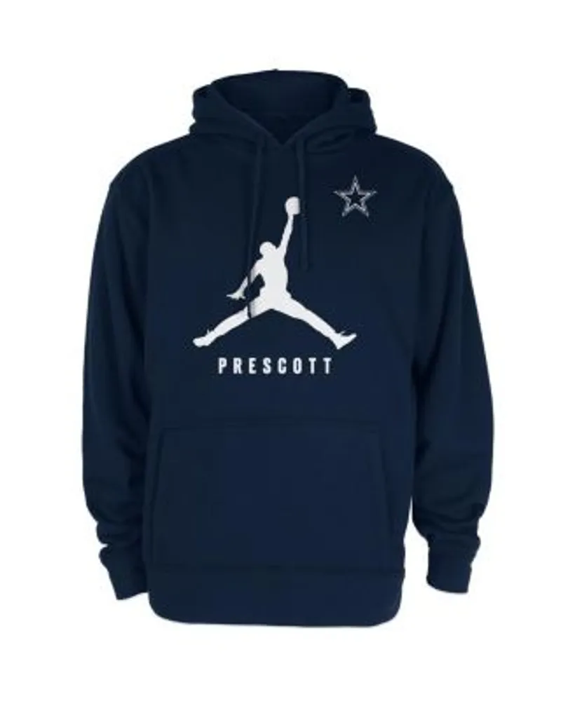 Men's Navy/White Dallas Cowboys Big & Tall Pullover Hoodie