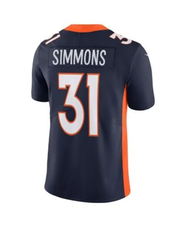 Nike Justin Simmons Orange Denver Broncos Vapor Limited Jersey