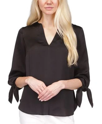 Women's Satin Tie Top, Regular & Petite