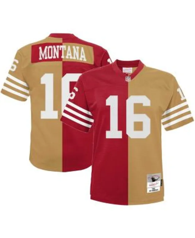 Mitchell & Ness Men's Mitchell & Ness Joe Montana White San Francisco 49ers  Retired Player Name Number Long Sleeve Top