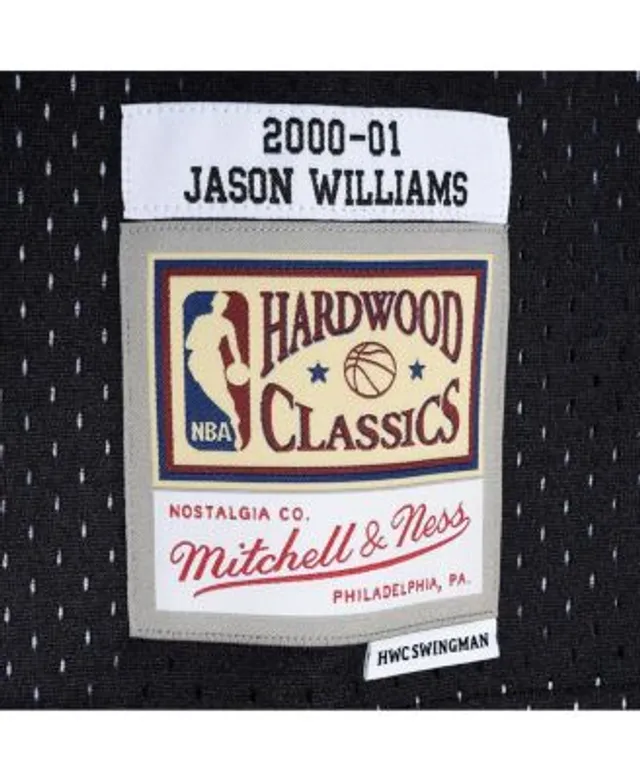 Men's Mitchell & Ness Jason Williams Purple/Black Sacramento Kings Hardwood  Classics 2000-01 Split Swingman Jersey