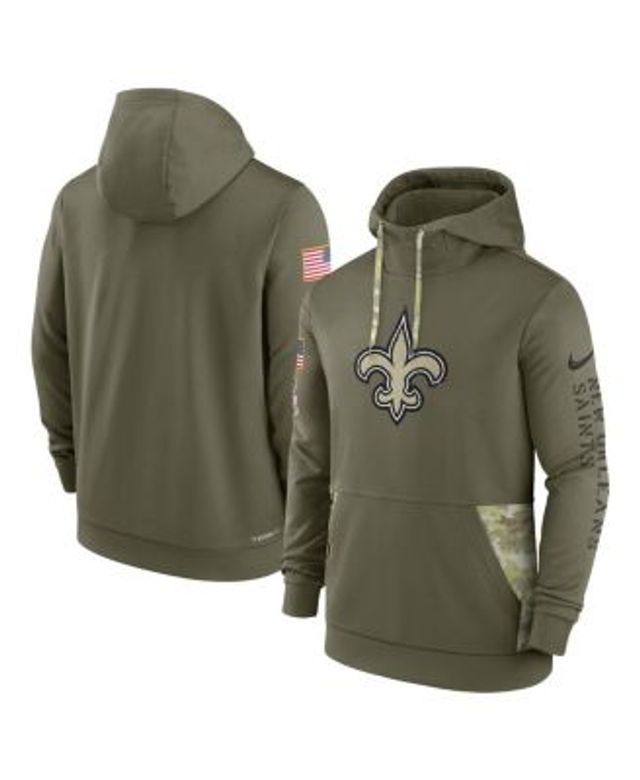 Nike Men's Olive New Orleans Saints 2022 Salute to Service Therma  Performance Pullover Hoodie