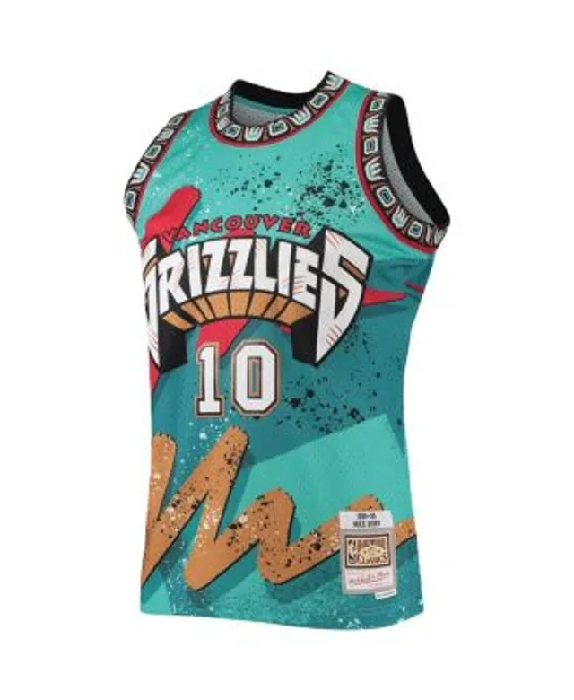 Men's Mitchell & Ness Mike Bibby Teal/Red Vancouver Grizzlies - 1998/99  Fadeaway Swingman Player Jersey
