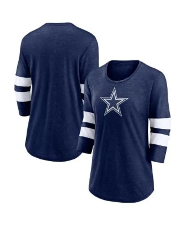 Dallas Cowboys Fanatics Branded Women's Plus Size Primary Logo Long Sleeve  T-Shirt - Navy