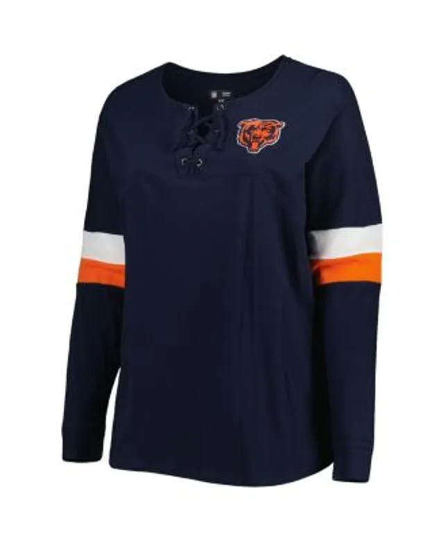 New Era Women's Orange, Black Chicago Bears Legacy Lace-Up Raglan T-shirt