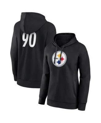 Men's Fanatics Branded T.J. Watt Black Pittsburgh Steelers Player Icon Name  & Number Pullover Hoodie