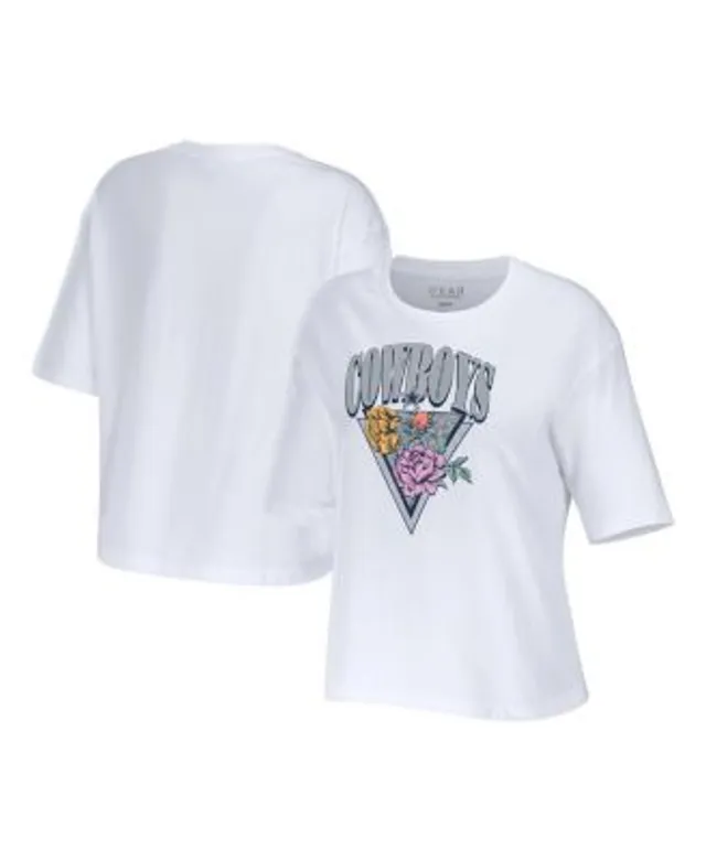 Women's WEAR By Erin Andrews White Minnesota Vikings Dip Dye T-Shirt