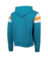 Men's Nike Aqua Miami Dolphins Sideline Athletic Stack Performance Pullover  Hoodie