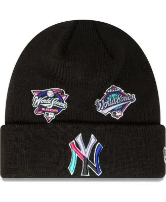 Detroit Tigers New Era Polar Lights Cuff Knit Hat - Black