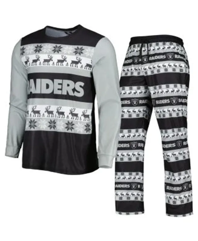 Las Vegas Raiders FOCO Women's Holiday Ugly Pajama Set - Black