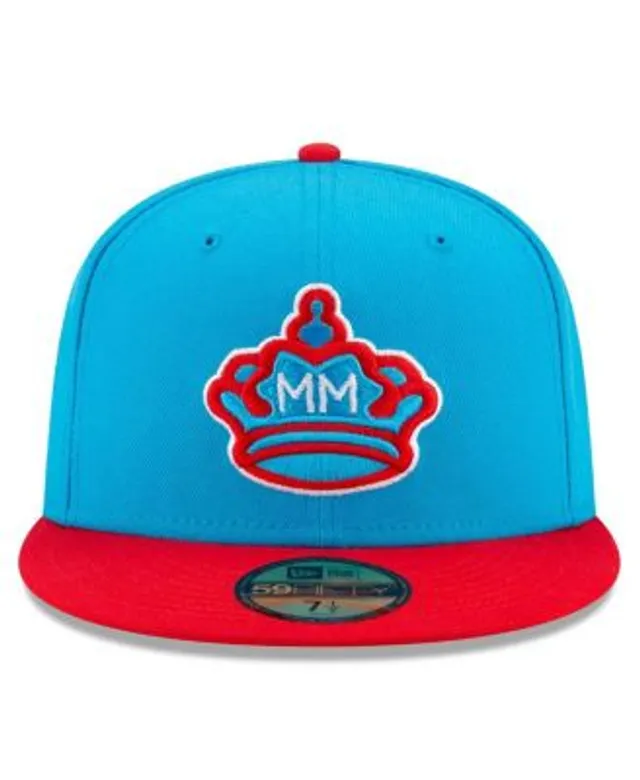 New Era Men's Blue, Red Miami Marlins 2021 City Connect 59FIFTY Fitted Hat