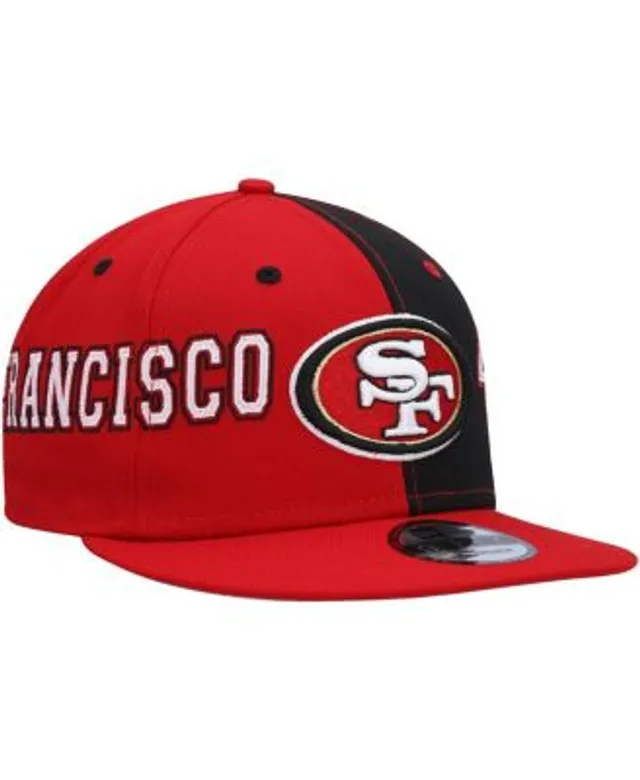 New Era Men's Black, Scarlet San Francisco 49Ers Pinstripe City Arch 9Fifty Snapback  Hat